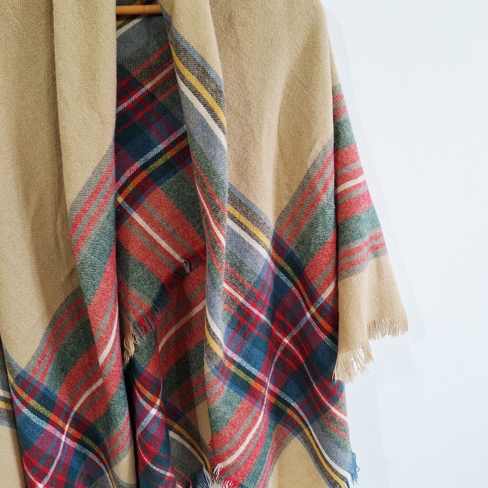 Boutique Tartan Double-Sided Plaid Blanket Scarf - OS - Picture 3 of 6
